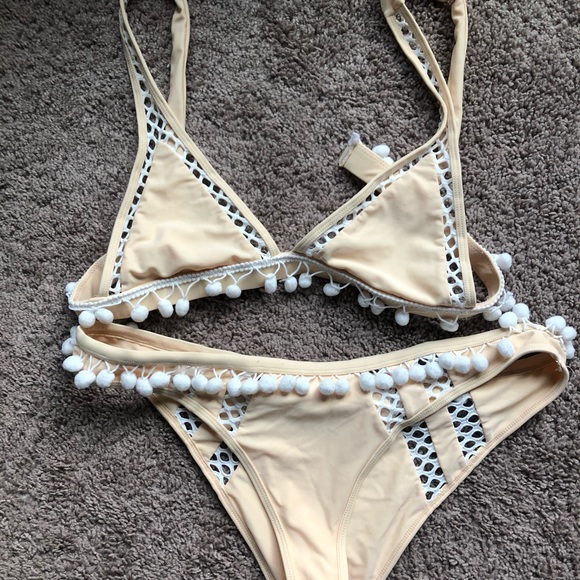 Tularosa Pom Pom Fringe Bikini - Picture 1 of 5